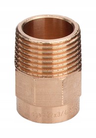 DIAMOND Mjedena CU spojnica s nipelom za lemljenje 28 mmx5/4" Viega